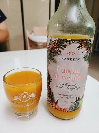 H365 [Kaskein Luomutyrniglögi] 핀란드 전통 무알콜 멀드와인 시벅톤 글로기 — 3점을 준 리뷰어가 2021년 5월 올린 사용 사진
