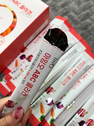 아임오 ABC 콜라겐 젤리 14포 — 5점을 준 리뷰어가 2022년 2월 올린 사용 사진