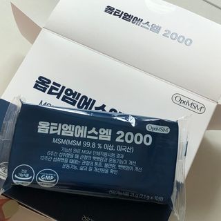 바른비타민 옵티엠에스엠2000 1박스 60포 관절 연골 복합건강기능식품 — 4.5점을 준 리뷰어가 2021년 6월 올린 사용 사진