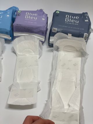 블루블루 유기농 순면 커버 생리대 — 5점을 준 리뷰어가 2021년 1월 올린 사용 사진