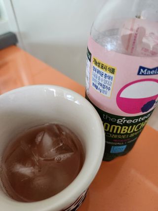 더그레잇티 콤부차 [매일유업] 더그레잇티 44kcal 콤부차 300ml *12개입 (오리지널 6개+베리리치 6개) — 5점을 준 리뷰어가 2023년 8월 올린 사용 사진