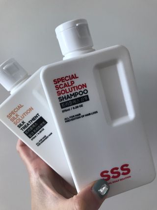 트리플에스 탈모 샴푸 275ml + 실크 트리트먼트 275ml — 4점을 준 리뷰어가 2021년 3월 올린 사용 사진