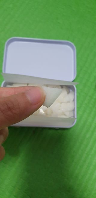 [아이스칩스] 무설탕 비건 자일리톨 캔디 7종 2개기준 — 5점을 준 리뷰어가 2021년 7월 올린 사용 사진