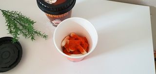 유비쿡 컵떡볶이 매운컵떡볶이2개/ 짜장컵떡볶이 2개  총 4개세트 — 5점을 준 리뷰어가 2021년 6월 올린 사용 사진