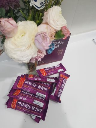 씨알푸드 건강기능식품 6년근 홍삼 함유, 바로먹는 홍삼바 30g 12개입 — 4점을 준 리뷰어가 2022년 3월 올린 사용 사진