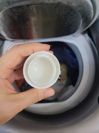 쿠잉베이비 에어워시 세탁세제,섬유유연제 1L — 5점을 준 리뷰어가 2023년 1월 올린 사용 사진
