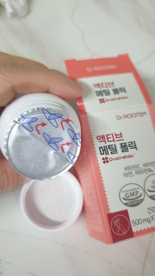 [닥터루템] 액티브 메틸 폴릭 800 4세대 활성형 엽산 1box (1개월분) — 5점을 준 리뷰어가 2023년 1월 올린 사용 사진