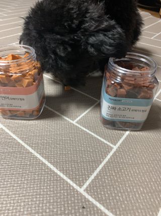 페페로니 진짜 오메가3 연어+소고기 180g+180g — 3.5점을 준 리뷰어가 2021년 7월 올린 사용 사진