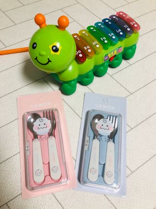 유비맘 스푼포크 케이스 세트 1+1 _컬러랜덤 발송 — 5점을 준 리뷰어가 2021년 1월 올린 사용 사진