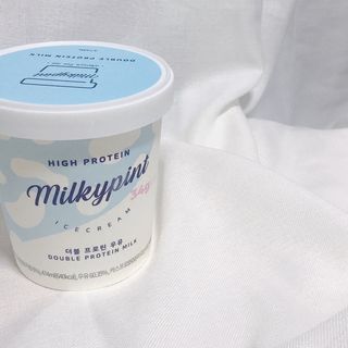 밀키파인트 더블 프로틴 우유 — 4점을 준 리뷰어가 2021년 8월 올린 사용 사진