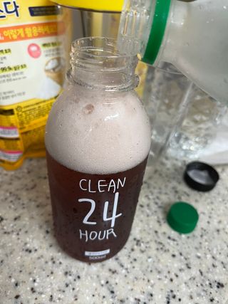 클린24시간 1BOX(5포) + 전용보틀(500ml) — 4점을 준 리뷰어가 2022년 7월 올린 사용 사진