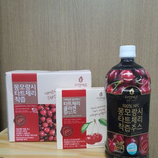 자연에온 몽모랑시 타트체리 3종 세트 구성 - 저분자콜라겐젤리, NFC 착즙주스 — 5점을 준 리뷰어가 2021년 7월 올린 사용 사진