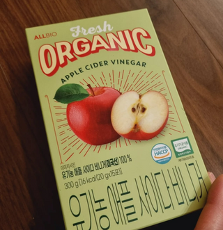 올바이오 [쿠팡 구매] 유기농 애플사이다비니거 애사비 스틱 15p, 300g, 1개 — 5점을 준 리뷰어가 2025년 1월 올린 사용 사진