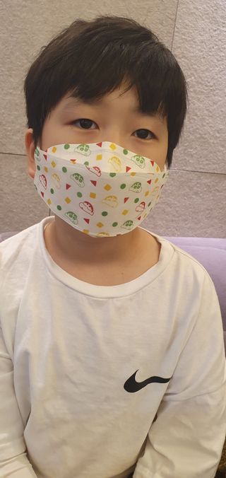 [숨그림] 3D 입체형, 짱구, 무직타이거, 빨강머리앤 우리아이 그리고 내가 쓰는 믿을수있는 케릭터 마스크 — 5점을 준 리뷰어가 2021년 9월 올린 사용 사진