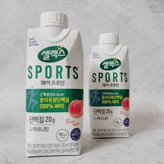 셀렉스스포츠 셀렉스 스포츠 웨이 프로틴 복숭아_ 330ml x 12팩 — 5점을 준 리뷰어가 2021년 10월 올린 사용 사진