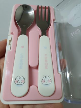유비맘 스푼포크 케이스 세트 1+1 _컬러랜덤 발송 — 5점을 준 리뷰어가 2021년 1월 올린 사용 사진