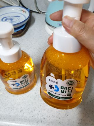 오쎄 메디버블 핸드워시폼 500ml 1+1 (그린애플향) — 4점을 준 리뷰어가 2023년 5월 올린 사용 사진