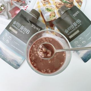 일일하우 슬리밍 플랜B 고소한 귀리맛, 진한 카카오맛 (체중조절식) — 5점을 준 리뷰어가 2023년 5월 올린 사용 사진