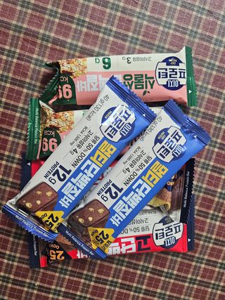 이지프로틴바 3종x각 2ea (고단백질바, 멀티단백질바, 식물성단백질바) — 5점을 준 리뷰어가 2024년 2월 올린 사용 사진
