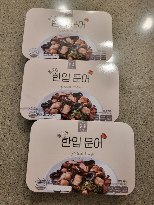 한입 문어 80g x  3팩 리뷰 사진