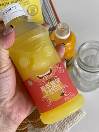 탐라원 제주의 맛, 몬딱주스 4종세트 - 한라봉몬딱주스, 천혜향몬딱주스, 청귤에이드, 당근몬딱주스 — 5점을 준 리뷰어가 2021년 8월 올린 사용 사진