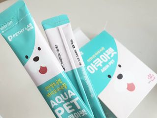 펫시랩 반려견용 액상 프리바이오틱스 아쿠아펫 — 4점을 준 리뷰어가 2021년 1월 올린 사용 사진