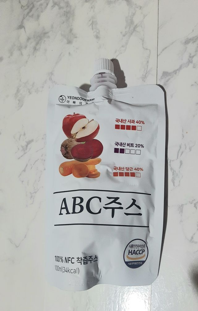[연두팜] 국내산 ABC 주스 100ml 30 개입 리뷰 사진