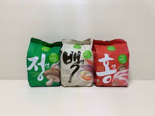 [풀무원] 자연은맛있다 정면, 백면, 홍면  세트 — 5점을 준 리뷰어가 2021년 4월 올린 사용 사진