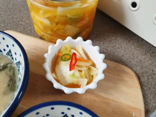 셰프애찬 단호박 백김치 1kg — 5점을 준 리뷰어가 2022년 10월 올린 사용 사진