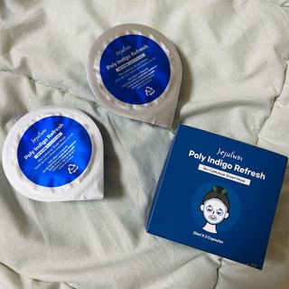 제주인디 폴리인디고 리프레쉬 바이오셀룰로오스 마스크팩 — 5점을 준 리뷰어가 2021년 11월 올린 사용 사진