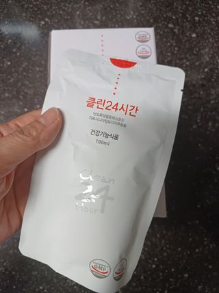 클린24시간 1BOX(5포) + 전용보틀(500ml) — 4.5점을 준 리뷰어가 2022년 10월 올린 사용 사진