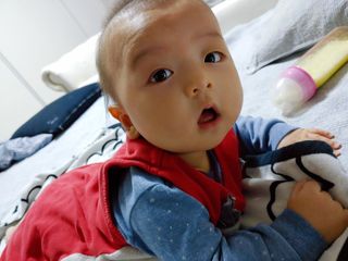 오브맘 밤 프리미엄 아기 기저귀 팬티형 밴드형 — 5점을 준 리뷰어가 2021년 1월 올린 사용 사진