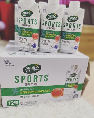 셀렉스스포츠 셀렉스 스포츠 웨이 프로틴 복숭아_ 330ml x 12팩 — 4점을 준 리뷰어가 2021년 9월 올린 사용 사진