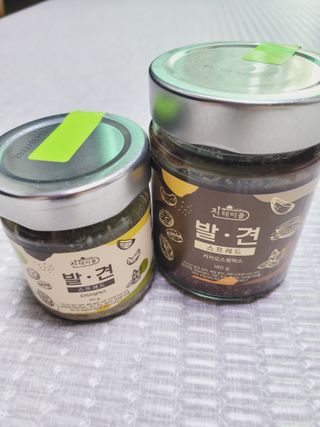 진테이블 발.견 스프레드  오리지널믹스 90g + 카카오스윗믹스 90g 2종 세트 — 3점을 준 리뷰어가 2022년 8월 올린 사용 사진