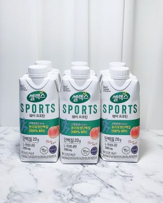 셀렉스스포츠 셀렉스 스포츠 웨이 프로틴 복숭아_ 330ml x 12팩 — 5점을 준 리뷰어가 2021년 8월 올린 사용 사진