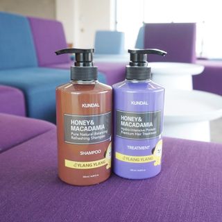 쿤달 [KUNDAL 공식] 프리미엄 헤어 케어 스페셜 세트 샴푸 500ml &amp; 트리트먼트 500ml — 5점을 준 리뷰어가 2021년 3월 올린 사용 사진
