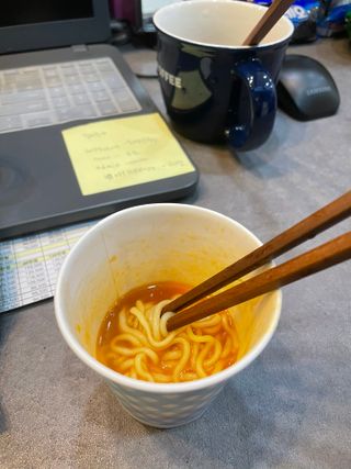 [풀무원] 자연은맛있다 정면, 백면, 홍면  세트 — 4.5점을 준 리뷰어가 2021년 4월 올린 사용 사진