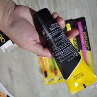 [지오클린] 안나지오 구취케어  기능성 치약 칫솔 세트 (칫솔 5 개+치약 100g 1 개 ) — 5점을 준 리뷰어가 2022년 7월 올린 사용 사진
