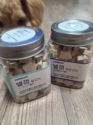 페페로니 자기전에 먹는 저알러지 껌 세트 치킨+오리 — 5점을 준 리뷰어가 2021년 7월 올린 사용 사진