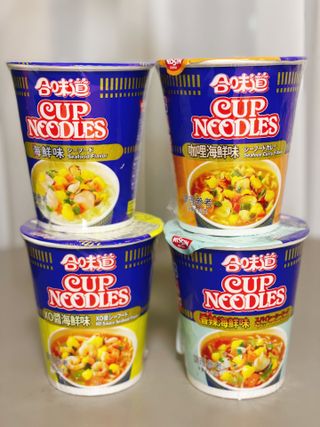NISSIN 닛신 컵누들  4종 - 씨푸드오리지날, 씨푸드 스파이시, 씨푸드 커리, 씨푸드 XO소스 — 5점을 준 리뷰어가 2022년 3월 올린 사용 사진