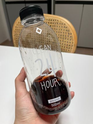 클린24시간 1BOX(5포) + 전용보틀(500ml) — 3점을 준 리뷰어가 2023년 2월 올린 사용 사진