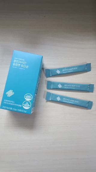클린24시간 슬림앤유산균 1박스 (3.5g X 15포) — 5점을 준 리뷰어가 2022년 12월 올린 사용 사진