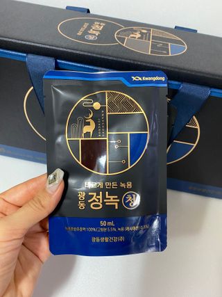 광동생활건강 [광동] 바르게 만든 녹용, 광동정녹청 — 5점을 준 리뷰어가 2021년 12월 올린 사용 사진