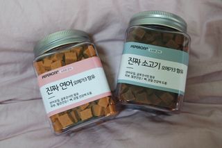 페페로니 진짜 오메가3 연어+소고기 180g+180g — 5점을 준 리뷰어가 2021년 7월 올린 사용 사진