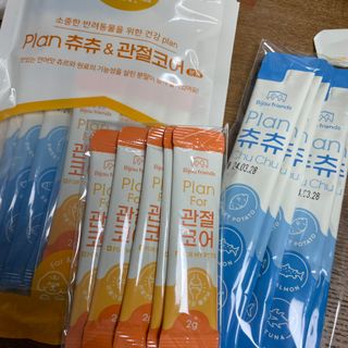비쥬프렌즈 플랜 츄츄&건강 코어(장/관절/피모 분말) — 5점을 준 리뷰어가 2022년 9월 올린 사용 사진