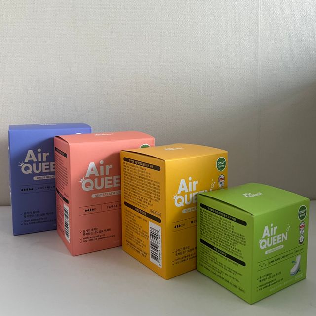 에어퀸 뉴브레스 유기농 생리대 4종 (팬티라이너 20P + 중형 10P + 대형 10P + 오버나이트 8P)_체험단 2차 리뷰 사진