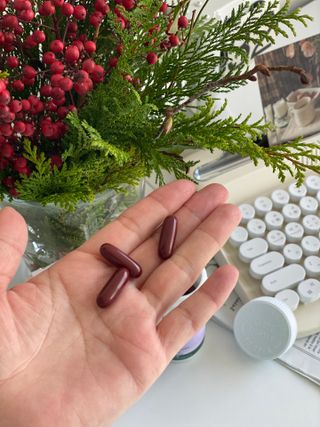 라엘 밸런스 3종 (질 건강 리스펙타 프로바이오틱스, 월경케어 보라지유, 요로건강 크랜베리) 랜덤 증정 1개 — 5점을 준 리뷰어가 2022년 11월 올린 사용 사진