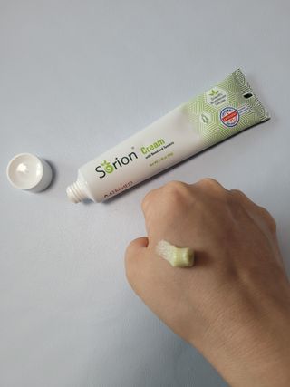 건선/아토/습진/민감성 피부 천연보습진정크림 소리온 크림 & 센시티브 크림 50g — 5점을 준 리뷰어가 2022년 1월 올린 사용 사진
