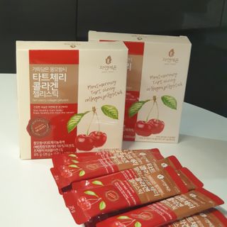 자연에온 가득담은 몽모랑시 타트체리 콜라겐 젤리스틱 — 4.5점을 준 리뷰어가 2021년 1월 올린 사용 사진