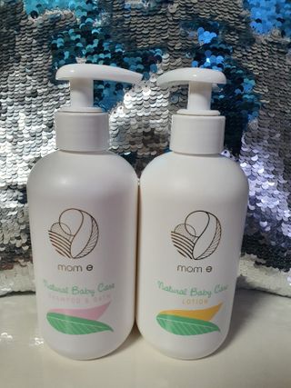 mom e 맘이 내추럴 베이비 케어 샴푸앤바스+로션 — 5점을 준 리뷰어가 2021년 1월 올린 사용 사진